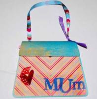 mum mini album cover with ribbon handle