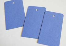 hole punched tags and rounded corners