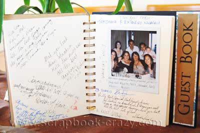 wedding guest scrapbook