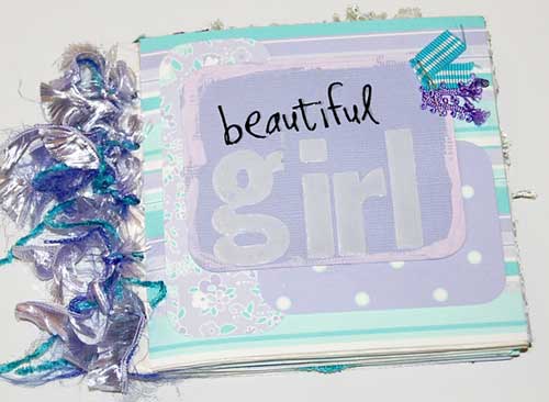 baby scrapbook album - pages from the album