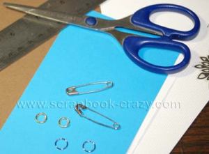 Safety Pin Mini  Scrapbook materials