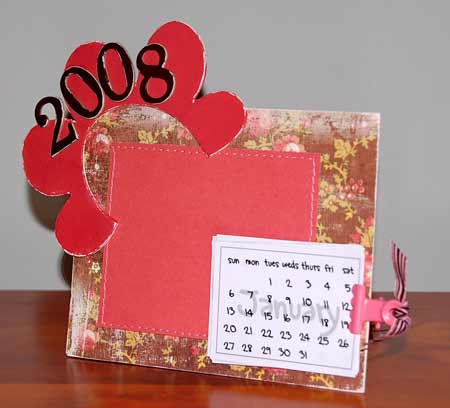 make a calendar from chipboard.