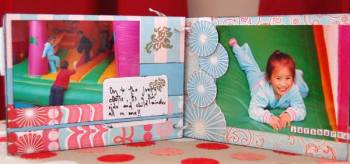 First birthday mini album pages 2-3