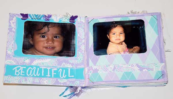 how to make a baby scrapbook mini album