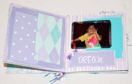 baby scrapbook album of Kellys little girl