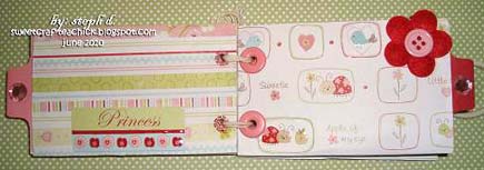 Adorable Girl Mini Scrapbook - inner pages