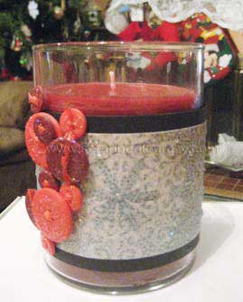 Altered Christmas Candle