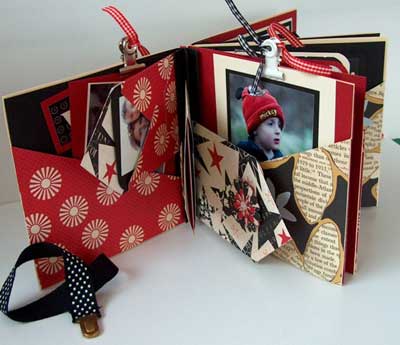 mini album gift with pockets for photo tags