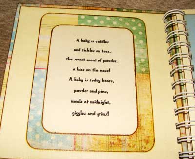 baby memory book - a cute poem