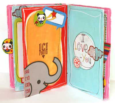 birthday scrapbook - elephant pages