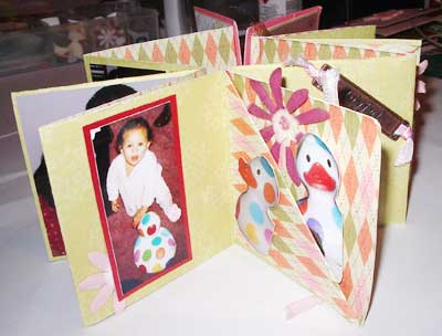 birthday scrapbooking  mini scrapbook inner pages