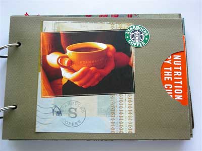 coffee scrapbook mini album