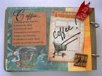 coffee scrapbook mini album