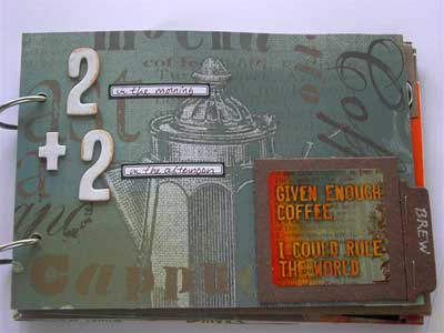 coffee scrapbook mini album