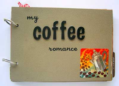 coffee scrapbook mini album