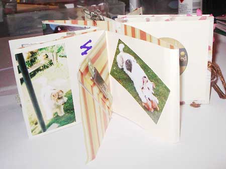 make a dog mini album scrapbook pages
