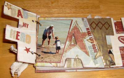 a scrapbook mini album for dad