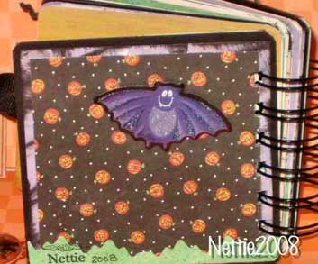 halloween scrapbook mini album back cover