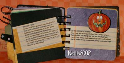 halloween scrapbook - more recipes