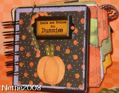 halloween scrapbook mini album cover