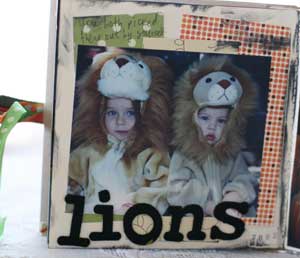 Halloween through the years scrapbook - lions