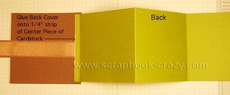 attach  mini scrapbook tri fold