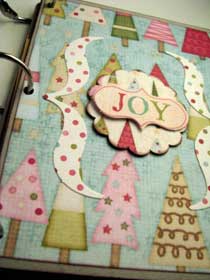 Joy Christmas Scrapbook Mini Album  3