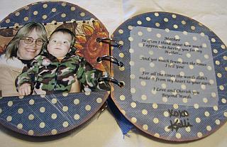mom scrapbook with quote - the back page.