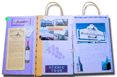 recycled wine paper bag scrapbook