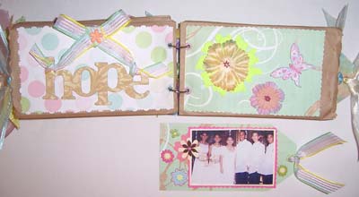 paper bag scrapbook - HOPE