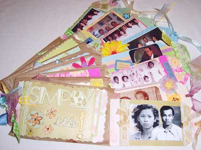 scrapbook paper bag album - 50 years of family