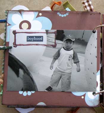 boyhood - scrapbook photo album