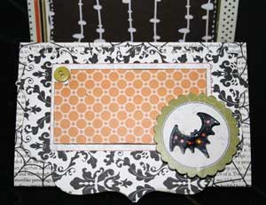 spooky card mini scrapbook