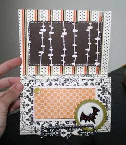 spooky card mini scrapbook
