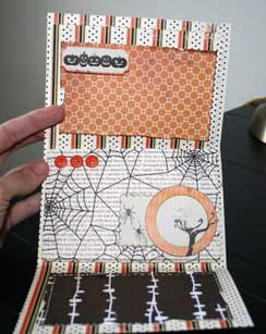 spooky card mini scrapbook