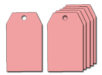 Punch hole at top of tags