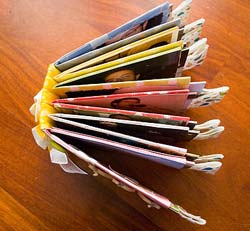 Tissue Paper Roll Mini book opened.