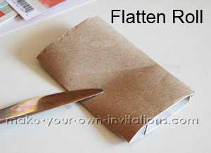 Toilet Roll Mini Album - flatten the rolls