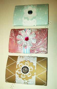Toilet tissue tube gift card holder