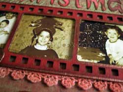 altered christmas photo strip