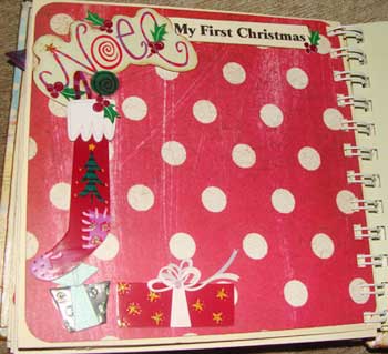 baby memory book - first Christmas