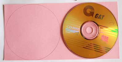 cd mini album - trace the cd shape onto paper