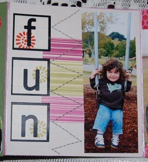 family scrapbook - fun on the swings