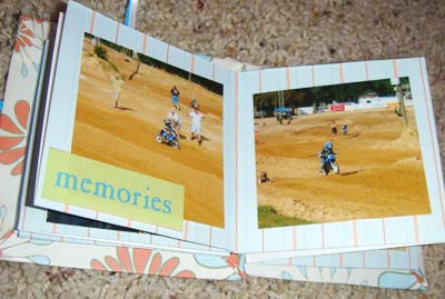 maze mini scrapbook - having fun at motor-x