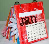 paper bag calendar - January