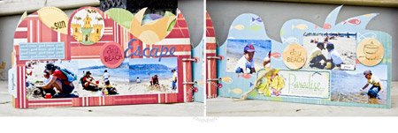 summer mini scrapbook album