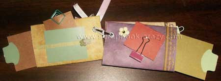 Thoughts mini scrapbook with tag inserts