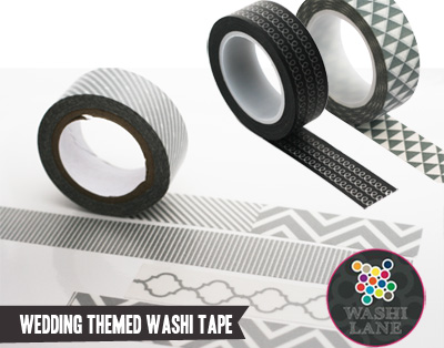 wedding themed washi tape