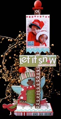 Christmas Scrapbook Photo Frame